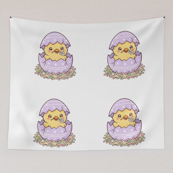 Item preview, > Cute Baby Chick Hatching from Easter Egg with Daisy - Sweet Spring Art designed and sold by AlanyaArtX.
