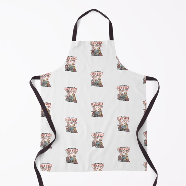 Item preview, I'm Not Always a Train Wreck — Retro Mid-Century Woman on Locomotive Illustration designed and sold by Colorful-Garden.