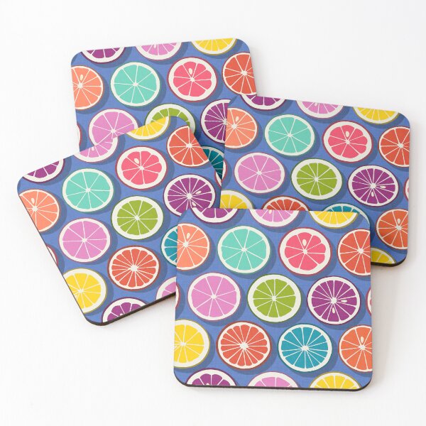 Item preview, citrus polka pop blue designed and sold by scrummy.