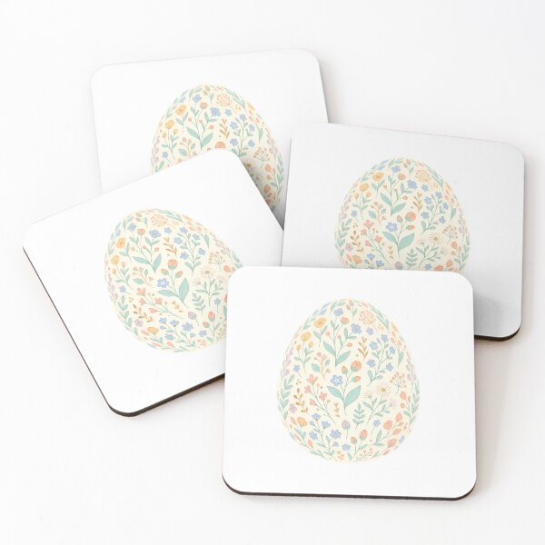 Item preview, > Aesthetic Floral Patterned Easter Egg - Modern Botanical Spring Art designed and sold by AlanyaArtX.