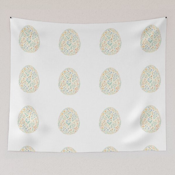 Item preview, > Aesthetic Floral Patterned Easter Egg - Modern Botanical Spring Art designed and sold by AlanyaArtX.