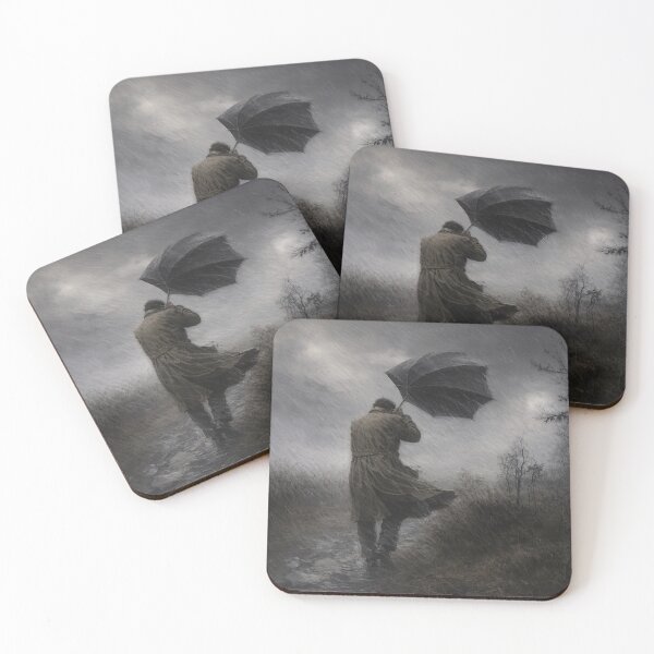 Item preview, Man And Umbrella / Impressionistic Street Scene  designed and sold by drozdovs16.