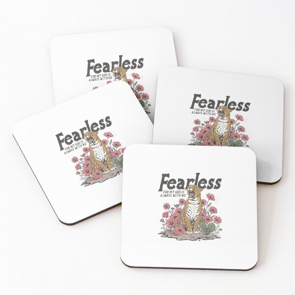 Item preview, Fearless Leopard Floral Illustration — Inspiring "God is With Me" Religious designed and sold by Colorful-Garden.