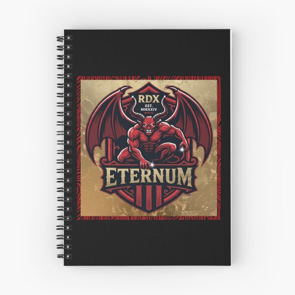 Item preview, Eternum RDX - Red and Gold Dark Fantasy Demon Logo designed and sold by Italian Ink Studio.