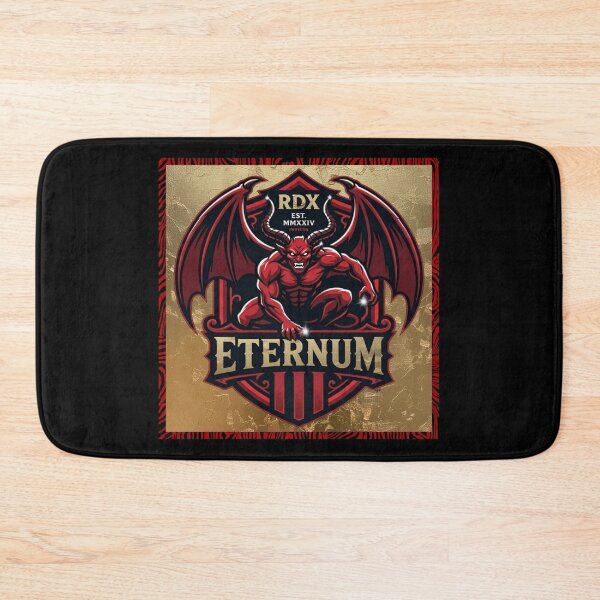 Item preview, Eternum RDX - Red and Gold Dark Fantasy Demon Logo designed and sold by Italian Ink Studio.