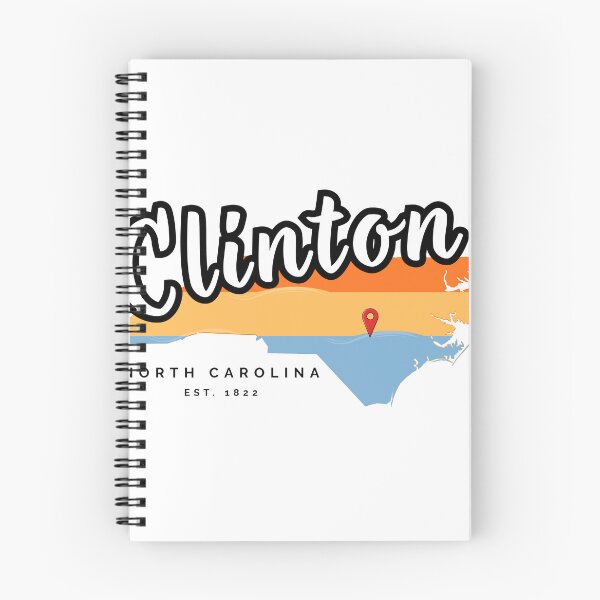 Item preview, Clinton North Carolina Retro 70s Sunset Map Graphic designed and sold by raynmandesigns.