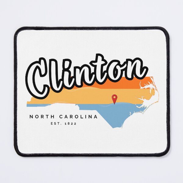 Item preview, Clinton North Carolina Retro 70s Sunset Map Graphic designed and sold by raynmandesigns.