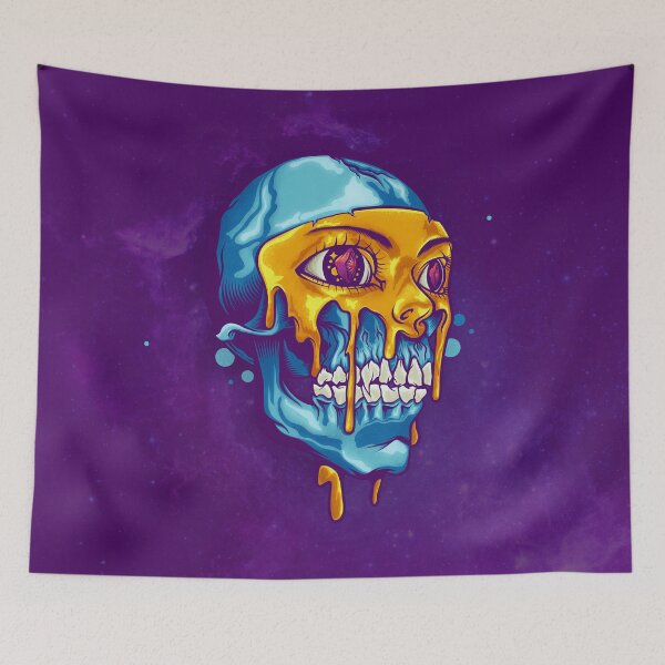 Item preview, Melting Skull Vector Painting - Bold Surreal Art designed and sold by Zasuwasz.