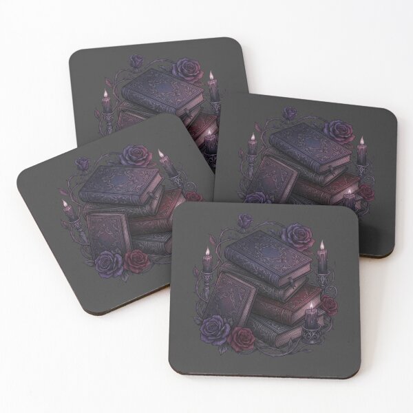 Item preview, Vintage Dark Academia Books and Candles - Gothic Aesthetic Floral  designed and sold by KubbyArt.
