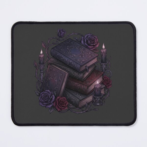 Item preview, Vintage Dark Academia Books and Candles - Gothic Aesthetic Floral designed and sold by KubbyArt.