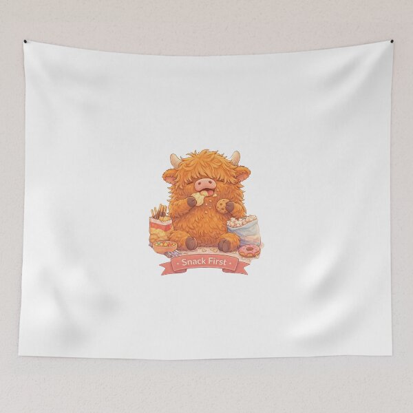 Item preview, Snack First – Highland Cow designed and sold by Creative and Humorous Arts.