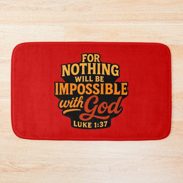 Item preview, Luke 1:37 For Nothing Will Be Impossible With God designed and sold by plushism.