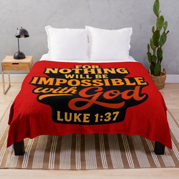 Item preview, Luke 1:37 For Nothing Will Be Impossible With God designed and sold by plushism.
