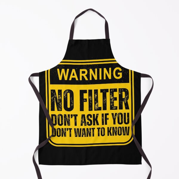 Item preview, Warning No Filter – Bold Yellow Caution Sign Distressed Typography Design designed and sold by GFamilyC.