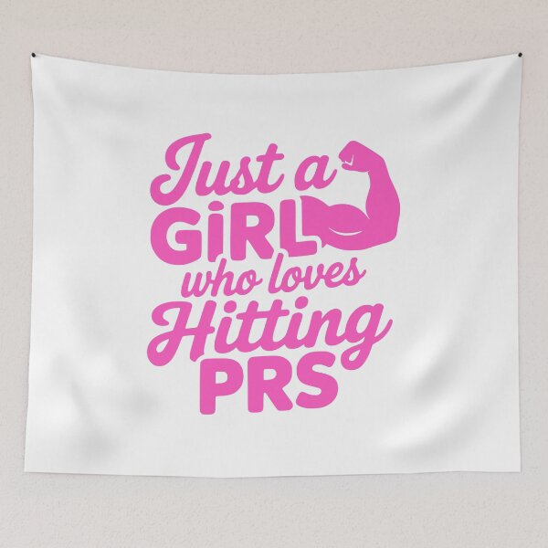 Item preview, Just a Girl Who Loves Hitting PRs - Fitness Motivation Graphic  designed and sold by PMCreative.