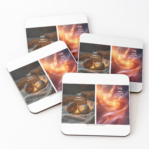 Item preview, Korean Word "Dajeong" (Warm-heartedness) – Hangul Typography Art Set designed and sold by ZenHangulArt.