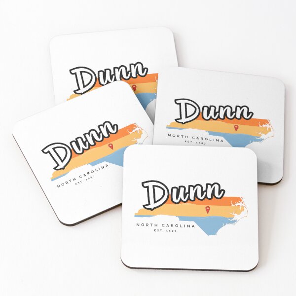 Item preview, Dunn North Carolina Vintage State Map Retro Wave designed and sold by raynmandesigns.