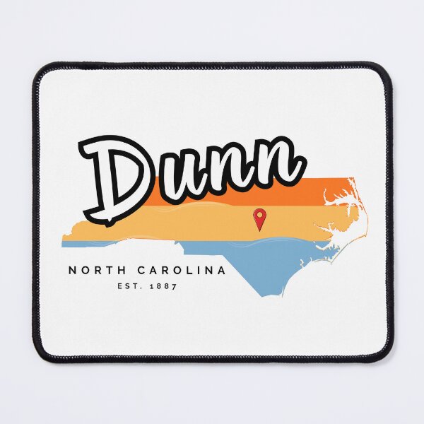 Item preview, Dunn North Carolina Vintage State Map Retro Wave designed and sold by raynmandesigns.