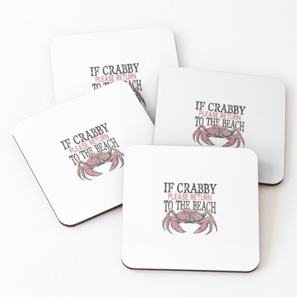 Item preview, If Crabby Please Return to the Beach — Funny Retro Pink Crab Summer designed and sold by Colorful-Garden.