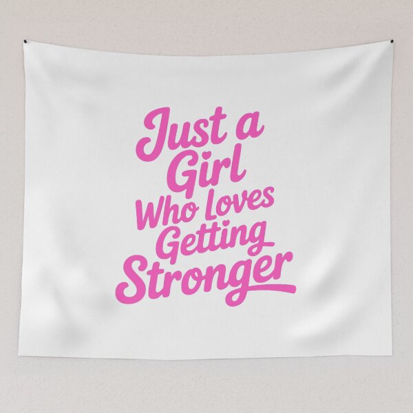 Item preview, Just a Girl Who Loves Getting Stronger – Empowering Fitness Graphic for Women Who Lift designed and sold by PMCreative.