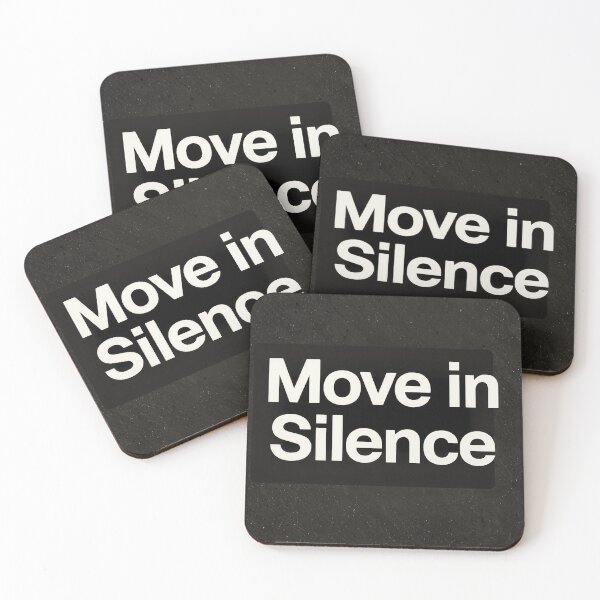 Item preview, Move in Silence Minimal Dark Aesthetic Introvert Quote Typography T-Shirt designed and sold by slumber-1.
