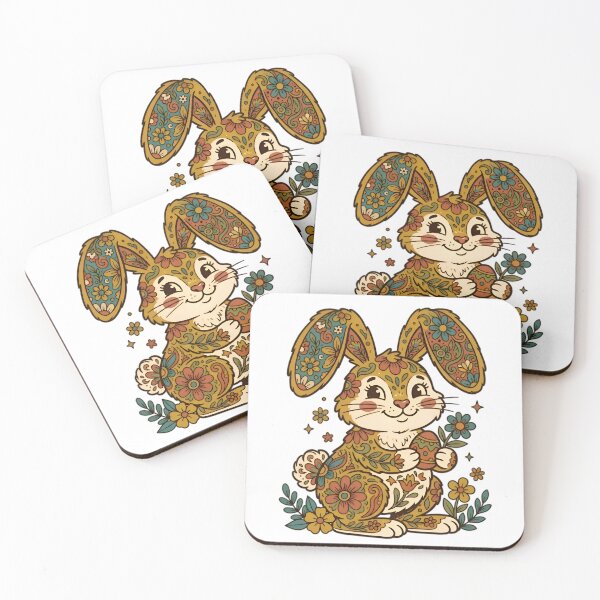 Item preview, Floral Easter Bunny - Watercolor Spring Flowers Aesthetic designed and sold by AlanyaArtX.