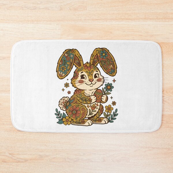 Item preview, Floral Easter Bunny - Watercolor Spring Flowers Aesthetic designed and sold by AlanyaArtX.