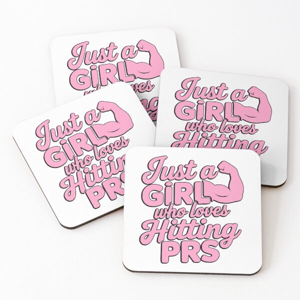 Item preview, Just a Girl Who Loves Hitting PRs Pink Gym Typography designed and sold by PMCreative.