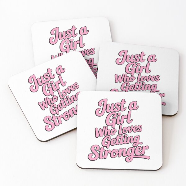 Item preview, Just a Girl Who Loves Getting Stronger Pink Gym Typography designed and sold by PMCreative.