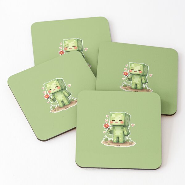 Item preview, Cute Blocky Mine Player Character- Fun Kid Gaming Love Design (version 3) designed and sold by SlightlyUnreal.