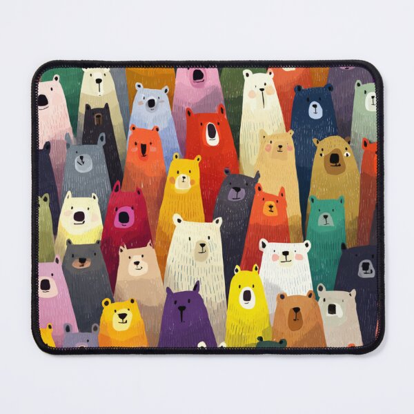 Item preview, Forest Multicolor Bears Pattern designed and sold by GrinGalore.