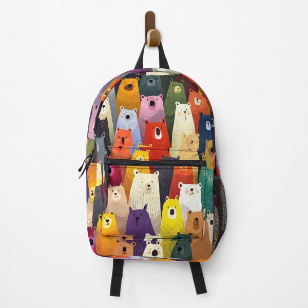 Item preview, Forest Multicolor Bears Pattern designed and sold by GrinGalore.