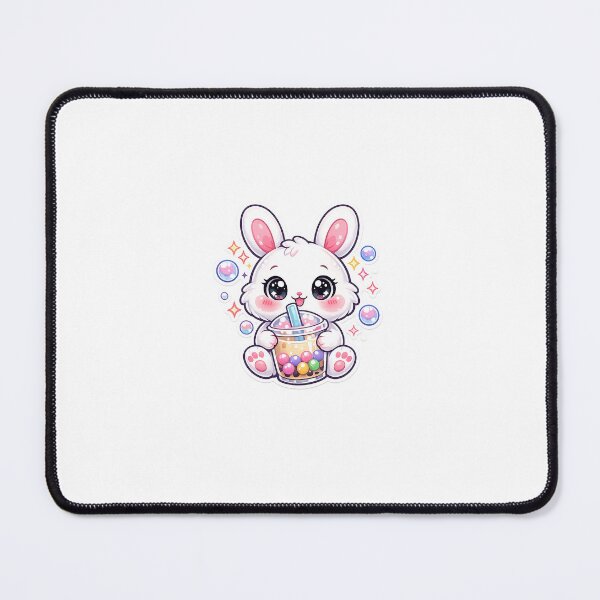 Item preview, Kawaii Bunny Bubble Tea Delight designed and sold by InkVerse Studio.