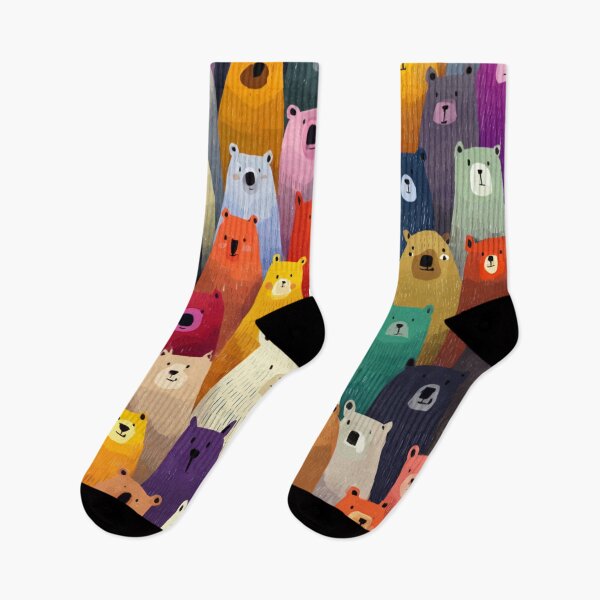 Item preview, Forest Multicolor Bears Pattern designed and sold by GrinGalore.