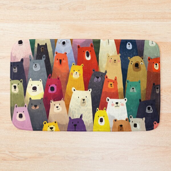 Item preview, Forest Multicolor Bears Pattern designed and sold by GrinGalore.
