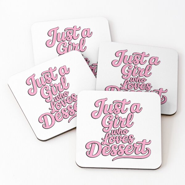 Item preview, Just a Girl Who Loves Dessert Pink Retro Typography designed and sold by PMCreative.