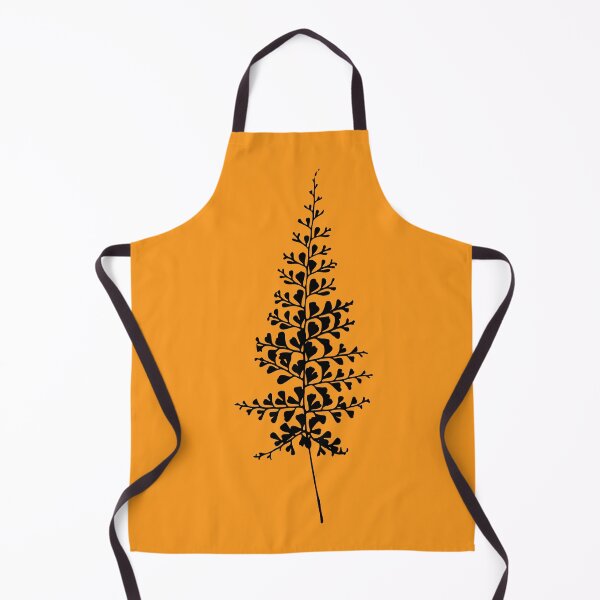 Item preview, Fern II, Minimalist Aesthetic Line Drawing Natural Design, Mustard Yellow designed and sold by SWSandraWechner.