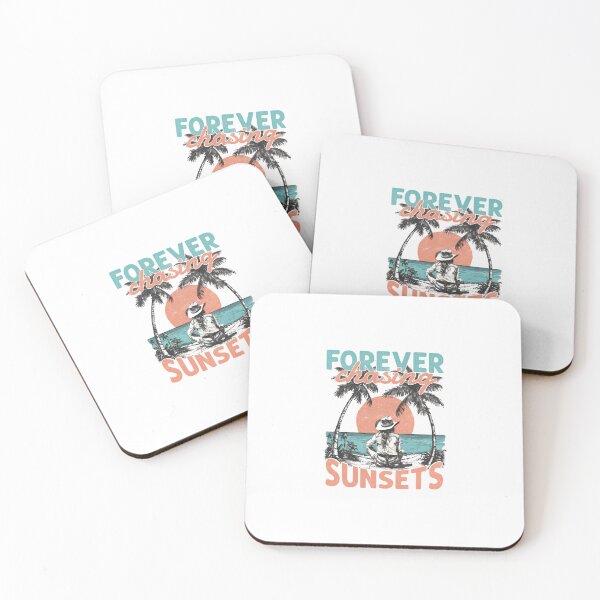 Item preview, Title: Forever Chasing Sunsets — Retro Western Cowgirl Tropical Beach designed and sold by Colorful-Garden.