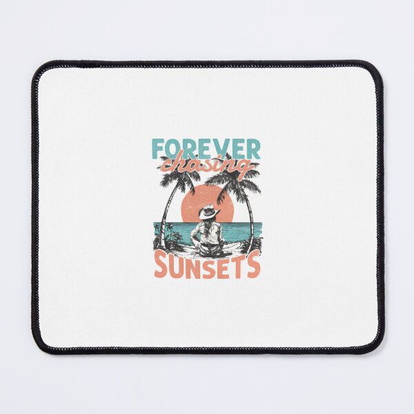 Item preview, Title: Forever Chasing Sunsets — Retro Western Cowgirl Tropical Beach designed and sold by Colorful-Garden.