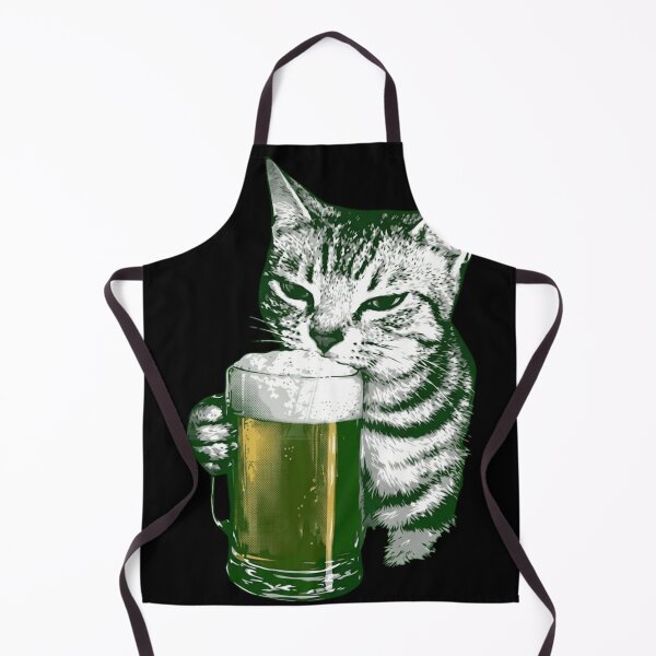Item preview, Funny Cat Drinking Beer Vintage Retro Graphic Art designed and sold by haitrieuic96.