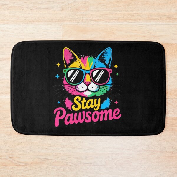 Item preview, Stay Pawsome Colorful Cat designed and sold by SteezeeStore.