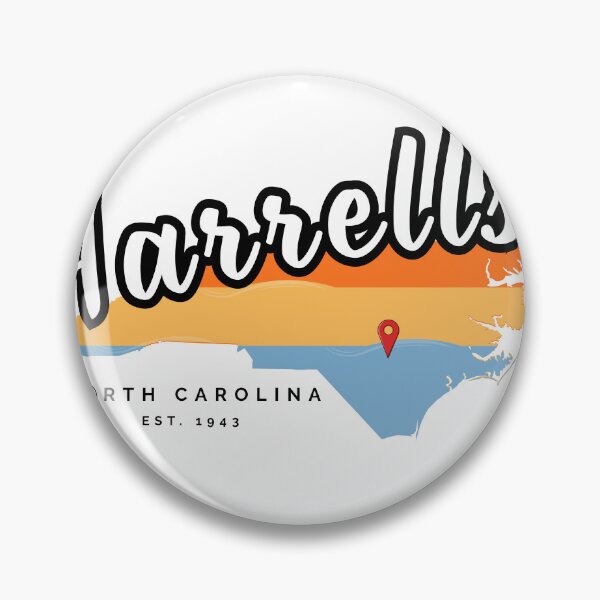 Item preview, Harrells North Carolina Vintage State Map Pin Graphic designed and sold by raynmandesigns.