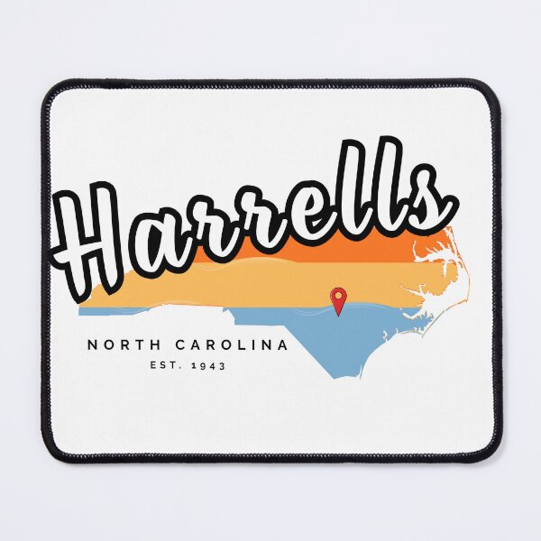 Item preview, Harrells North Carolina Vintage State Map Pin Graphic designed and sold by raynmandesigns.