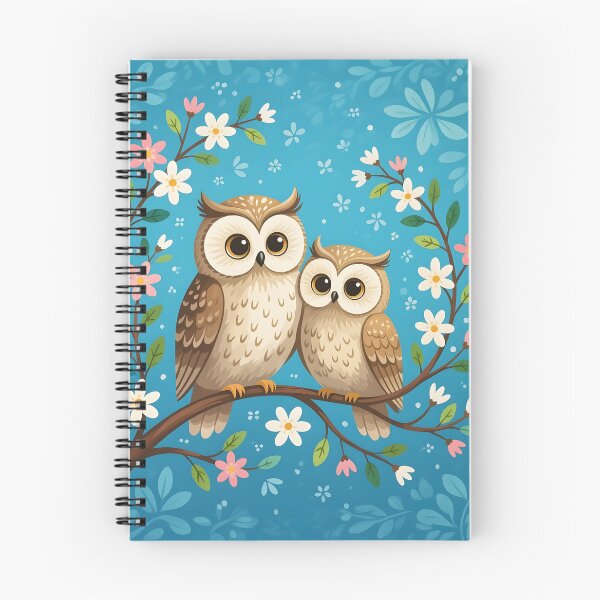 Item preview, Father and son owls on blossoming branch designed and sold by Ponted.