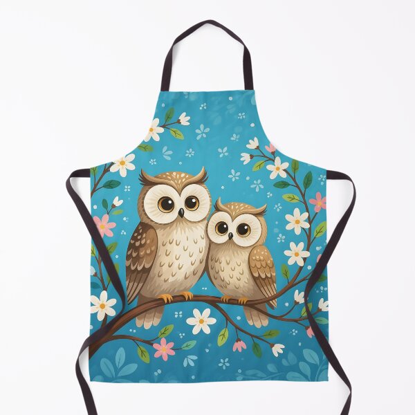 Item preview, Father and son owls on blossoming branch designed and sold by Ponted.
