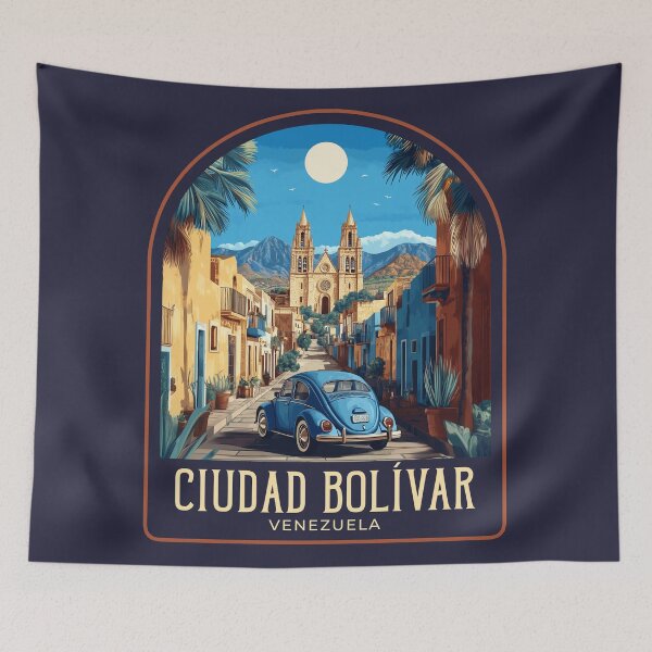 Item preview, Ciudad Juárez Vintage Travel Illustration designed and sold by HomeLivingCo.