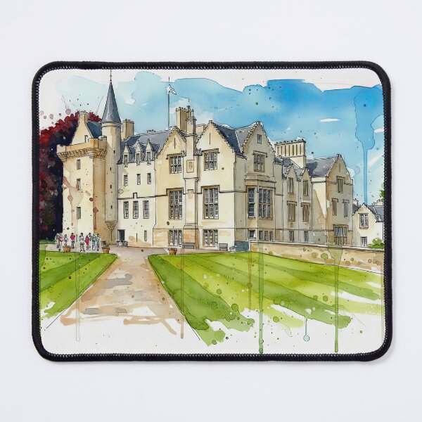 Item preview, Watercolour illustration of Brodie Castle, Highlands, Scotland designed and sold by davidelder.