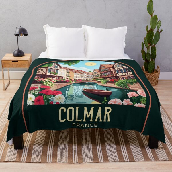 Item preview, Colmar Vintage Travel Illustration designed and sold by HomeLivingCo.