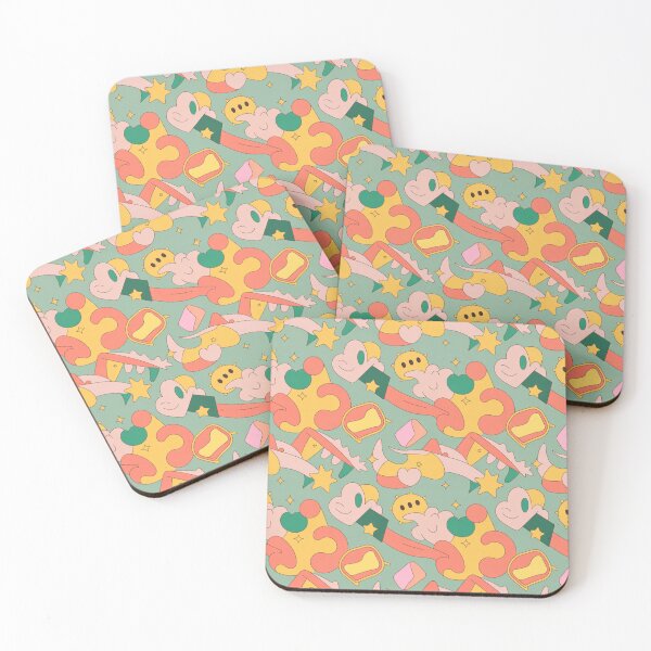 Item preview, Whimsical Cartoon Shapes & Happy Clouds Seamless Pattern designed and sold by Midnight Veil Designs.