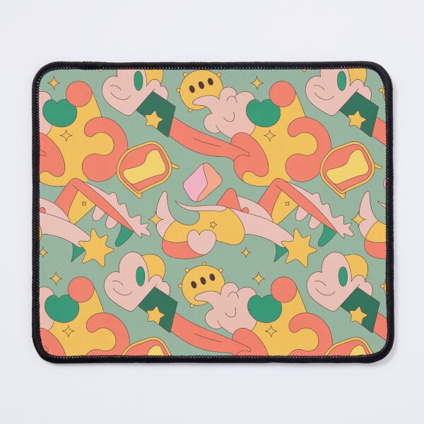 Item preview, Whimsical Cartoon Shapes & Happy Clouds Seamless Pattern designed and sold by Midnight Veil Designs.